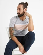 Celio Cotton T-Shirt Beroad with stripe - Men