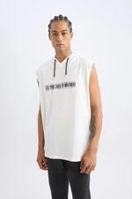 DEFACTO Fit Slim Fit Slim Fit Printed Hooded Tank Top