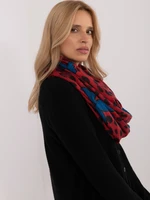 Red women's scarf made of viscose