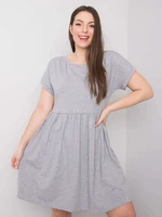 Oversized Grey Melange Cotton Dress