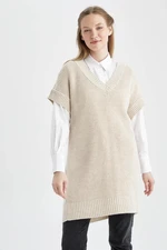 DEFACTO Relax Fit V-Neck Long Sweater