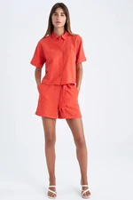 DEFACTO Relax Fit Paperbag Waist Short Trousers Short