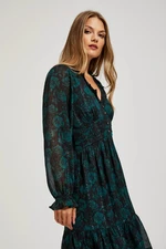 Chiffon dress with floral pattern