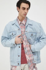 Džínová bunda Wrangler pánská, přechodná, oversize