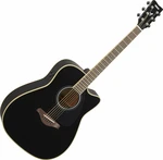 Yamaha FGC-TA Black Guitare Dreadnought acoustique-électrique