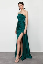 Trendyol Emerald Green Woven Long Evening Dress