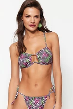 Trendyol Kvetinový vzor Underwired Tunel Bikini Top