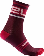 Castelli Prologo 15 Sock Bordeaux/White 2XL Cyklo ponožky