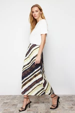 Trendyol Multi Color Satin Pattern A-line Midi Length Woven Skirt