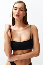 Trendyol Black Strapless Bikini Top