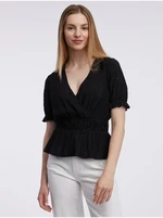 Orsay Black Ladies Patterned Blouse - Women