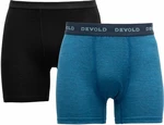 Devold Breeze Merino 150 Boxer Man 2 Pack Black/Blue L Bielizna termiczna