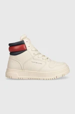 Dětské sneakers boty Tommy Hilfiger béžová barva