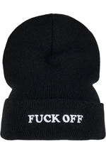 Fuck Off Beanie černo/bílá