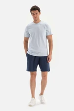 Dagi Navy Blue Flamm 3 Thread Knitted Shorts