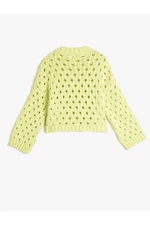 Koton Openwork Sweater Knitwear Round Neck