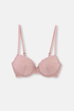 Dagi Pink Lace Push-Up Bra