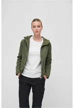 Women's windbreaker with front zipper olive