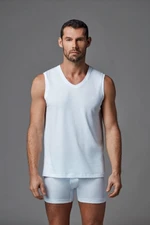 Dagi White 2-pack Men's V-Neck Sleeveless Undershirt