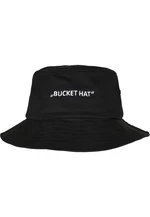 Lettered Bucket Hat Black