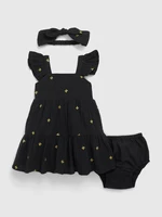 Set of girls' dresses, panties and headband in black Gap