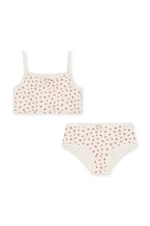 Set podprsenky a kalhotek pro děti Konges Sløjd BASIC UNDERWEAR SET GOTS béžová barva, KS101418