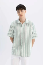 DEFACTO Relax Fit Striped Short Sleeve Shirt