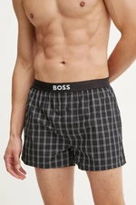 Bavlněné boxerky BOSS 2-pack černá barva