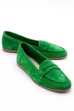 LuviShoes F02 Women's Grass Green Flats