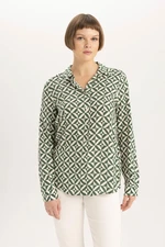 DEFACTO Regular Fit Long Sleeve Patterned Shirt