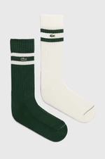 Ponožky Lacoste 2-pack zelená barva, RA6842