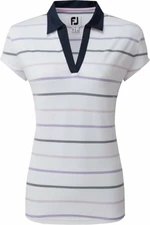 Footjoy Cap Sleeve Colour Block Womens White/Navy S Polo košeľa