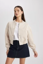 DEFACTO Bomber Suede Jacket Coat