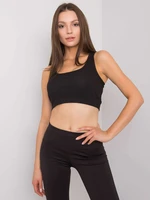 RUE PARIS Black short top