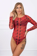 Red body blouse with pistols