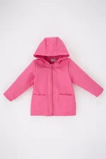 DEFACTO Baby Girl Water Repellent Combed Lined Hooded Coat