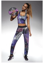 Bas Bleu Jamaica women's sweatpants with welts in a fashionable print