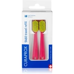 Curaprox Travel Set 2-pack cestovní set náhradní hlavice Pink (Green) 2 ks