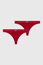 Tanga Emporio Armani Underwear 2-pack červená barva