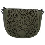 Dámska kožená crossbody kabelka khaki - ItalY Betteryela