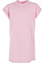 Dievčenské šaty s korytnačkou s predĺženým ramenom ružové