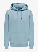 Light Blue Men's Basic Hoodie ONLY & SONS Ceres - Men