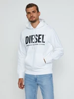 Biela pánska mikina s kapucňou Diesel Girk-Hood-Ecologo