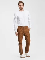 Hnedé pánske nohavice GAP khakis slim fit GapFlex