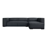 Ciemnoniebieski skórzany narożnik (prawostronny) Madame – Windsor & Co Sofas