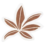 Brązowy dywan dziecięcy 140x120 cm Tropical Leaf – Lilipinso