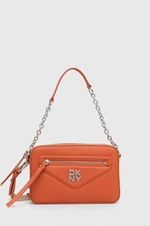 Kožená kabelka Dkny oranžová barva, R41EKB91