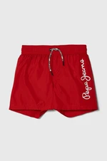 Dětské plavkové šortky Pepe Jeans LOGO SWIMSHORT červená barva