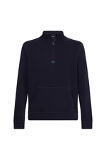 Tommy Hilfiger Mikina - RECYCLED COTTON MOCK NECK tmavomodrá