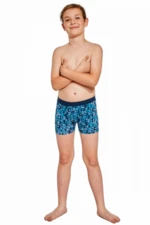 Cornette Young Boy 700/131 Geometri 134-164 Chlapecké boxerky 134-140 jeans